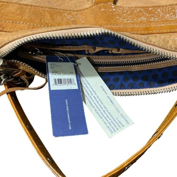 Rebecca Minkoff MAC Shoulder Bag Soft Leather with Silver Chain Strap Tan 11x7 - Picture 7 of 9